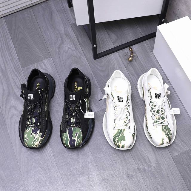 商品商标：Givenchy 纪梵希 休闲鞋 正码码数: 38-44 商品材料：精选牛皮拼接透气织布鞋面 皮内里 原版大底