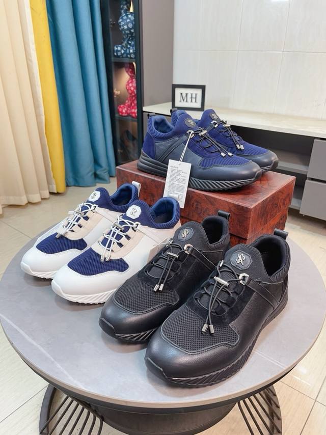 出厂价P Stefano Ricci 史蒂芬高端奢侈品牌，男士休闲运动鞋，原版牛皮，质感高端细腻，内里全小牛皮面料，牛皮内里贴肤柔软，简约不简单，复古感十足，越