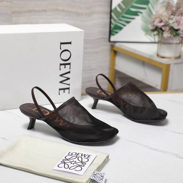 最高版本 2025 最新罗意威Loewe Ss夏季限定冰丝网拖鞋，真正空调鞋，加若隐若现的美感，上脚真的太美了！！！强烈推荐，超级懒人时装拖，三种穿法，明星博主