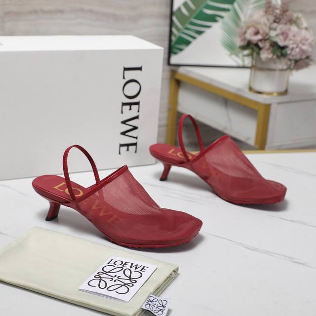 最高版本 2025 最新罗意威Loewe Ss夏季限定冰丝网拖鞋，真正空调鞋，加若隐若现的美感，上脚真的太美了！！！强烈推荐，超级懒人时装拖，三种穿法，明星博主