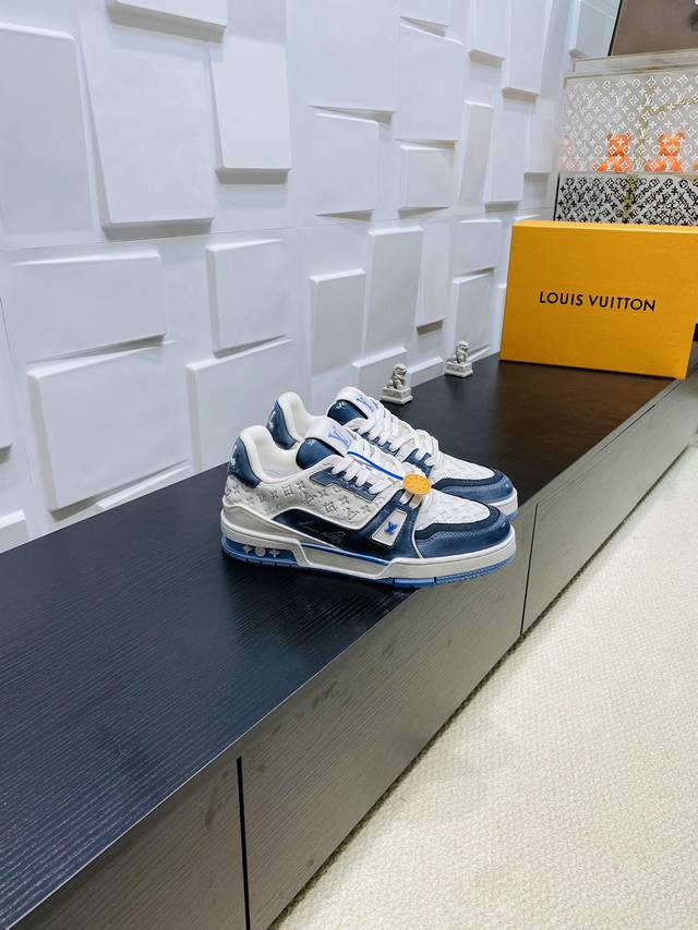顶级版本： 覆膜工艺 Lv Tarine路易威登X Tyler 联名款 驴牌 L家 压花 情侣款 休闲 运动鞋 滑板鞋 原版购入开发 路易威登 X Tyler