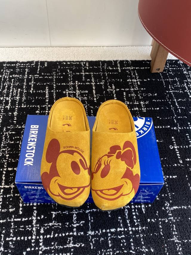 代购级 Birkenstock 25Ss 新款厚底 勃肯 包头拖 米奇鼠 这两个品牌刚出联名我就心动了 代购找很久才买到货，真的一鞋难求，真的超级好看，姐妹们给
