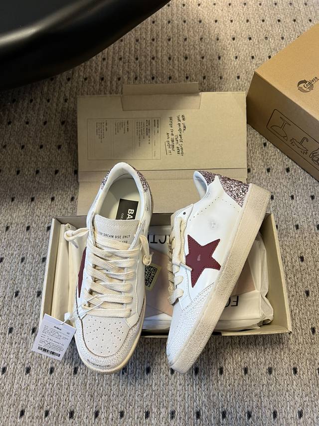 Ballstar 粉紫格尾酒红星原版复刻高版本.低端勿扰 Ggdb Ball Star 系列25Ss爆款情侣款厚底 明星私服上脚示范 ×就是这么百搭 ！再也不用