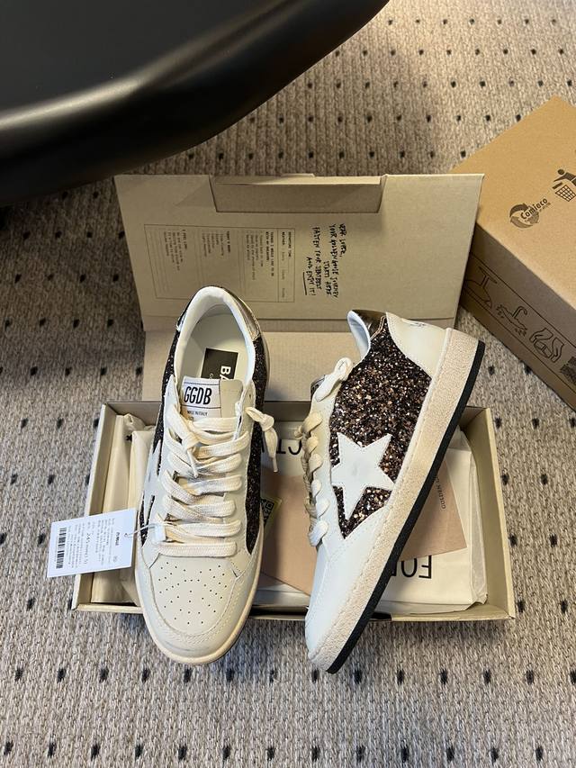 Ballstar 焦糖棕拼白星原版复刻高版本.低端勿扰 Ggdb Ball Star 系列25Ss爆款情侣款厚底 明星私服上脚示范 ×就是这么百搭 ！再也不用担