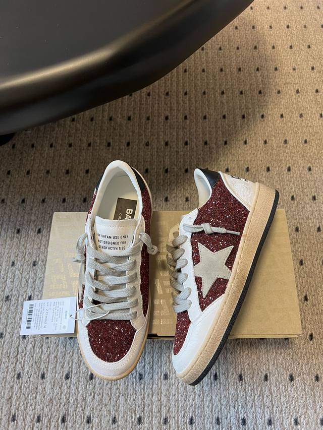 Ballstar2代厚底黑尾金星原版复刻高版本.低端勿扰 Ggdb Ball Star 系列25Ss爆款情侣款厚底 明星私服上脚示范 ×就是这么百搭 ！再也不用