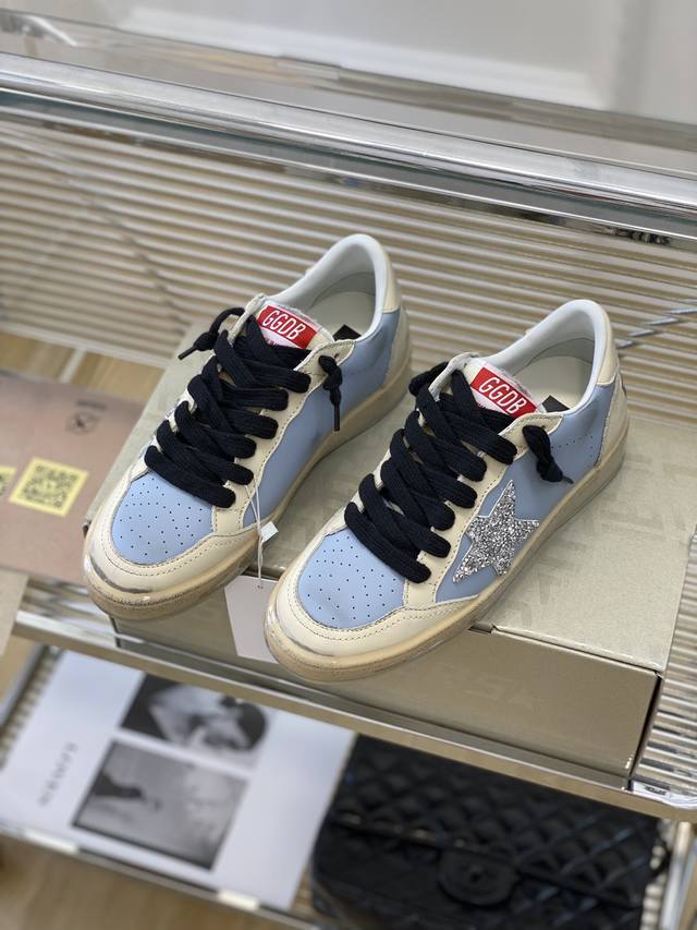 淋胶底50 蓝色银星情侣款高版本.低端勿扰Ggdb Ballstar 限量款！爆款情侣款！ 新款来袭 个性涂鸦，好看又百搭，细节拉满～ 今年最新版面 官网专柜限