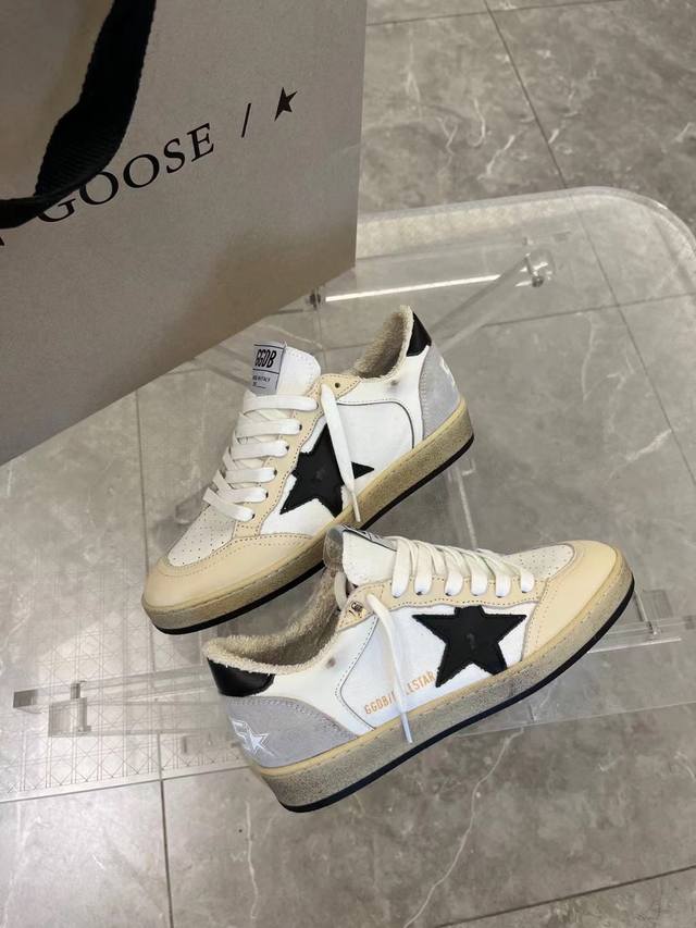 黑尾黑星情侣款顶级代购高版本.低端勿扰 春夏新款Ggdb小脏鞋双色底厚底板鞋情侣鞋爆款# 此色只支持同色调码. Ggdb Ballstar 板鞋运动鞋 系列里最