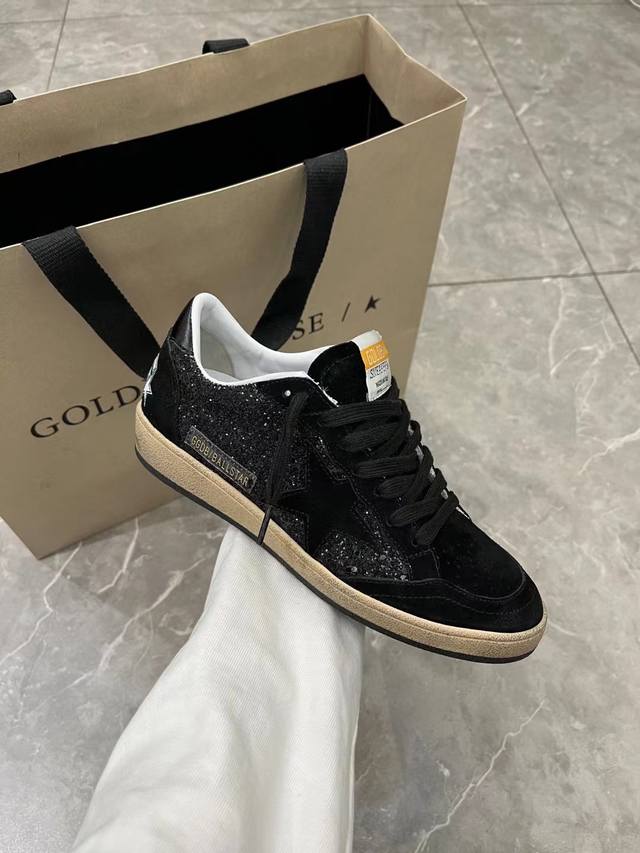 亮片闪黑情侣款顶级代购高版本.低端勿扰 秋冬新款Ggdb小脏鞋双色底厚底板鞋情侣鞋爆款# 此色只支持同色调码. Ggdb Ballstar 板鞋运动鞋 系列里最
