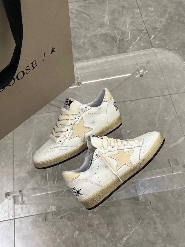 杏 色情侣款顶级代购高版本.低端勿扰 秋冬新款Ggdb小脏鞋双色底厚底板鞋情侣鞋爆款# 此色只支持同色调码. Ggdb Ballstar 板鞋运动鞋 系列里最显