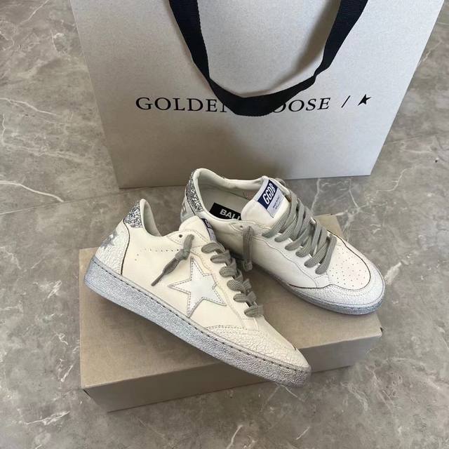银底银星女款顶级代购高版本.低端勿扰 秋冬新款Ggdb小脏鞋双色底厚底板鞋情侣鞋爆款# 此色只支持同色调码. Ggdb Ballstar 板鞋运动鞋 系列里最显