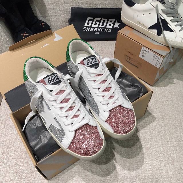 绿尾银格面情侣款.代购原版复刻高版本！低端勿扰 Ggdb Star黄金鹅脏脏鞋高版本男女同款情侣鞋 2025新款小脏鞋爆款四季单鞋Golden Gse Delu
