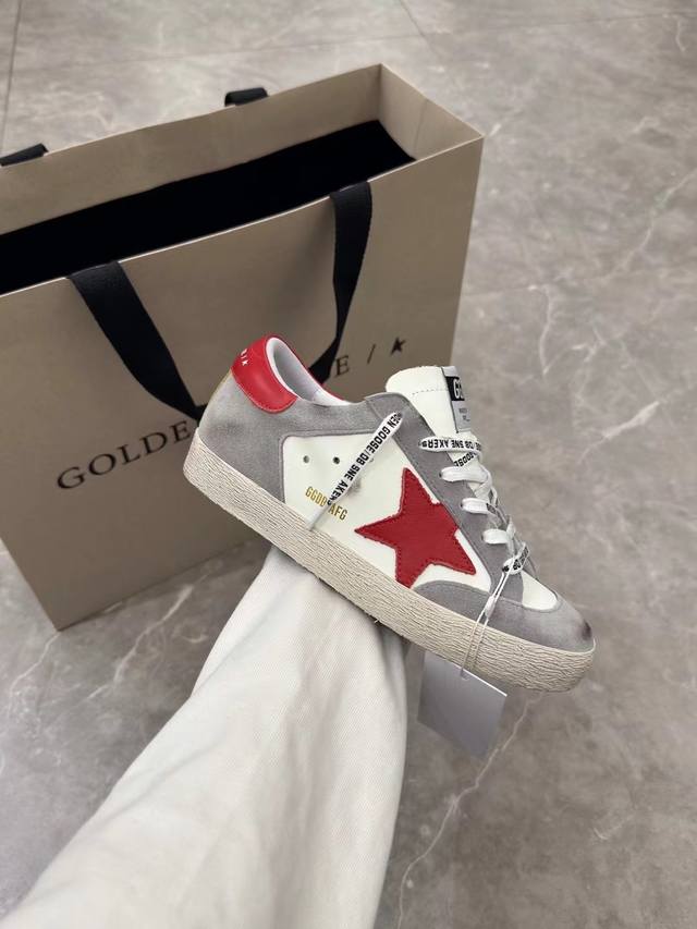 灰白面红星情侣款.代购原版复刻高版本！低端勿扰 Ggdb Star黄金鹅脏脏鞋高版本男女同款情侣鞋 2025新款小脏鞋爆款四季单鞋Golden Gse Delu