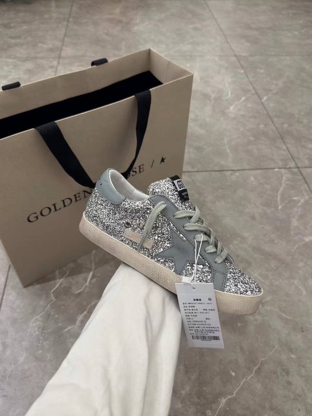 银格灰蓝星情侣款.代购原版复刻高版本！低端勿扰 Ggdb Star黄金鹅脏脏鞋高版本男女同款情侣鞋 2025新款小脏鞋爆款四季单鞋Golden Gse Delu