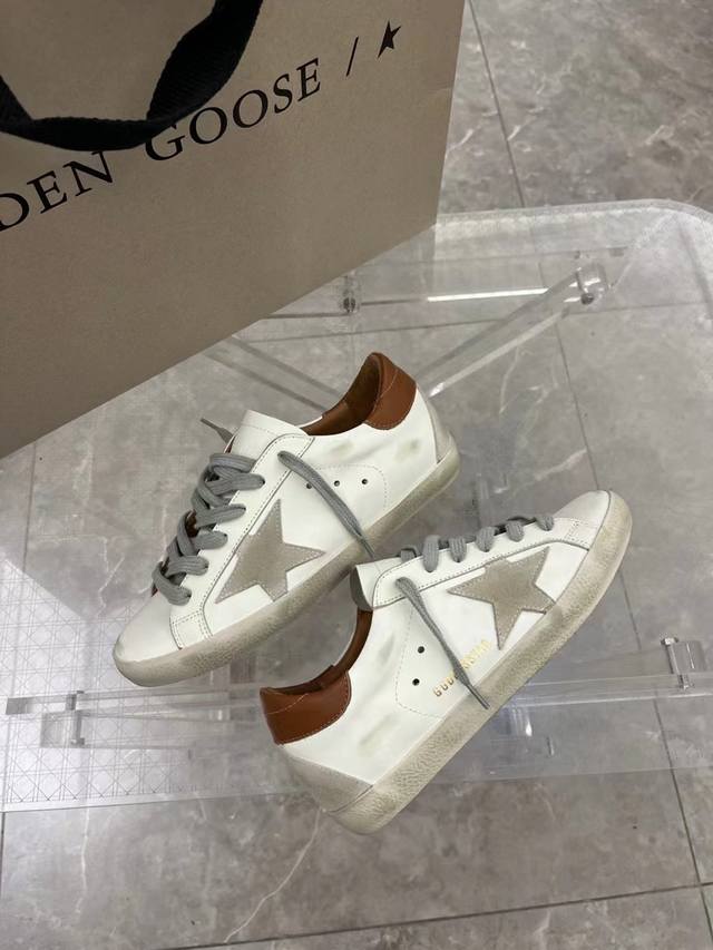 棕色尾情侣款.代购原版复刻高版本！低端勿扰 Ggdb Star黄金鹅脏脏鞋高版本男女同款情侣鞋 2025新款小脏鞋爆款四季单鞋Golden Gse Deluxe