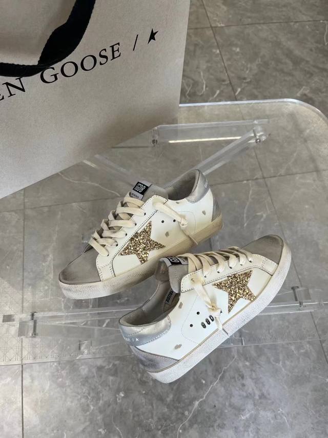 银尾金星情侣款. 代购原版复刻高版本.低端勿扰 Ggdb Star黄金鹅脏脏鞋高版本男女同款情侣鞋 2025新款小脏鞋爆款四季单鞋Golden Gse Delu