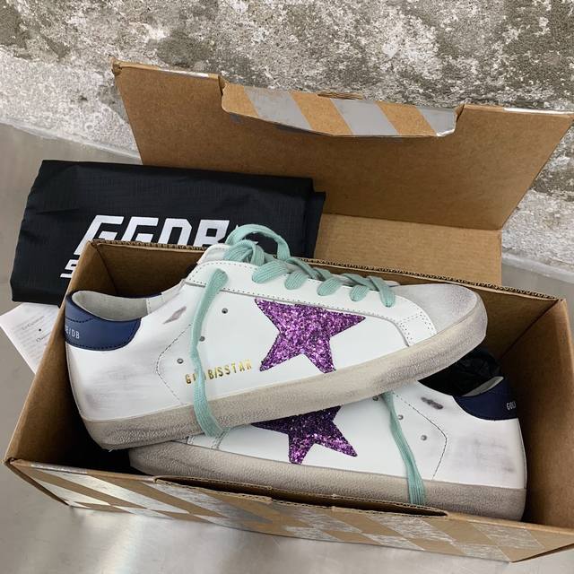 蓝尾紫星情侣款.代购原版复刻高版本！低端勿扰 Ggdb Star黄金鹅脏脏鞋高版本男女同款情侣鞋 2025新款小脏鞋爆款四季单鞋Golden Gse Delux