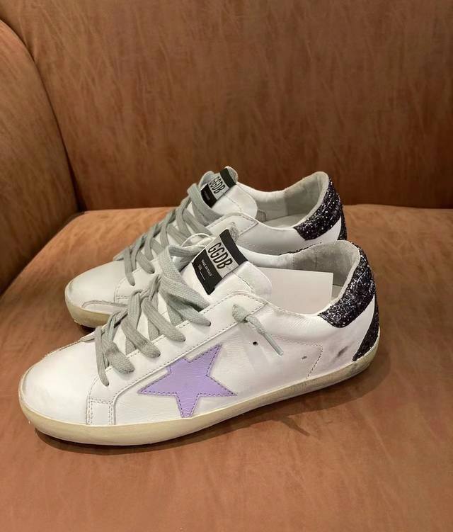 黑尾紫星情侣款.代购原版复刻高版本！低端勿扰 Ggdb Star黄金鹅脏脏鞋高版本男女同款情侣鞋 2025新款小脏鞋爆款四季单鞋Golden Gse Delux