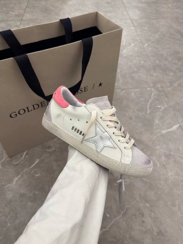 桃红尾银星情侣款.代购原版复刻高版本！低端勿扰 Ggdb Star黄金鹅脏脏鞋高版本男女同款情侣鞋 2025新款小脏鞋爆款四季单鞋Golden Gse Delu