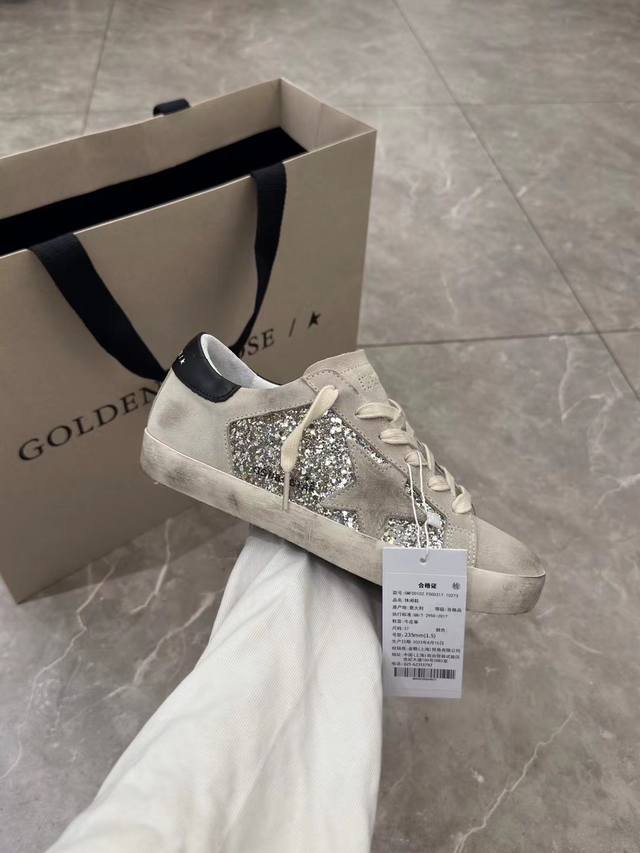 黑尾灰星情侣款.代购原版复刻高版本！低端勿扰 Ggdb Star黄金鹅脏脏鞋高版本男女同款情侣鞋 2025新款小脏鞋爆款四季单鞋Golden Gse Delux