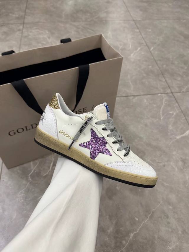 金尾紫星情侣款顶级代购高版本.低端勿扰 秋冬新款Ggdb小脏鞋双色底厚底板鞋情侣鞋爆款# 此色只支持同色调码. Ggdb Ballstar 板鞋运动鞋 系列里最