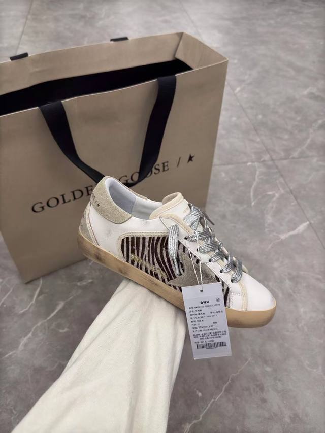 斑马情侣款.原单牛里高版本.低端勿扰！ 2025新款 Ggdb Star 小脏鞋黄金鹅脏脏鞋高版本男女情侣款单鞋Golden Gse Deluxe Brand