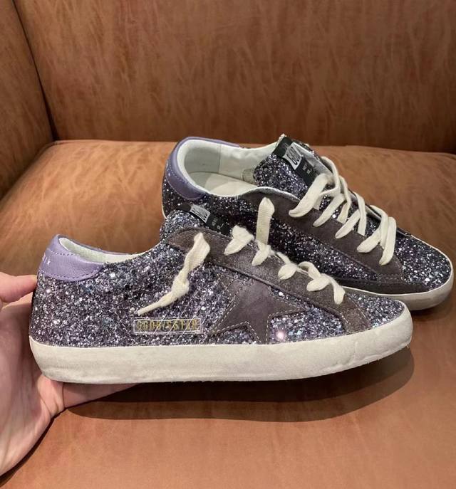 紫尾枪格面情侣款.代购原版复刻高版本！低端勿扰 Ggdb Star黄金鹅脏脏鞋高版本男女同款情侣鞋 2025新款小脏鞋爆款四季单鞋Golden Gse Delu