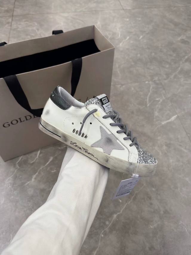 裂纹绿尾灰星情侣款.代购原版复刻高版本！低端勿扰 Ggdb Star黄金鹅脏脏鞋高版本男女同款情侣鞋 2025新款小脏鞋爆款四季单鞋Golden Gse Del