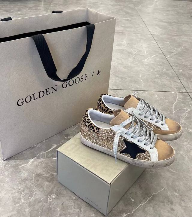 金格面豹纹尾黑星情侣款.代购原版复刻高版本！低端勿扰 Ggdb Star黄金鹅脏脏鞋高版本男女同款情侣鞋 2025新款小脏鞋爆款四季单鞋Golden Gse D