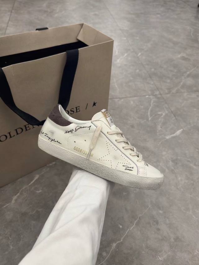 3D打印咖色尾情侣款.原单牛里高版本.低端勿扰！ 2025新款 Ggdb Star 小脏鞋黄金鹅脏脏鞋高版本男女情侣款单鞋Golden Gse Deluxe B