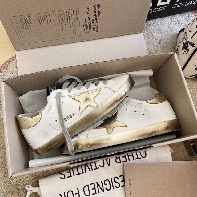 金边金星情侣款. 代购原版复刻高版本.低端勿扰 Ggdb Star小脏鞋高版本男女情侣款2025新款单鞋Golden Gse Deluxe Brand Supe