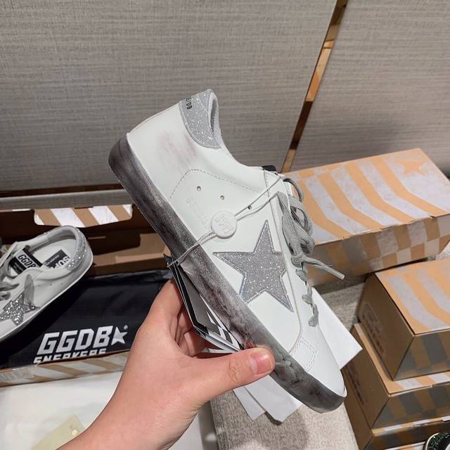 银边细闪星情侣款.代购原版复刻高版本！低端勿扰 Ggdb Star黄金鹅脏脏鞋高版本男女同款情侣鞋 2025新款小脏鞋爆款四季单鞋Golden Gse Delu