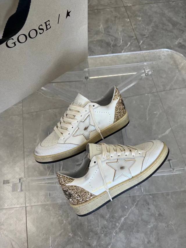 亮片金尾情侣款顶级代购高版本.低端勿扰 春夏新款Ggdb小脏鞋双色底厚底板鞋情侣鞋爆款# 此色只支持同色调码. Ggdb Ballstar 板鞋运动鞋 系列里最