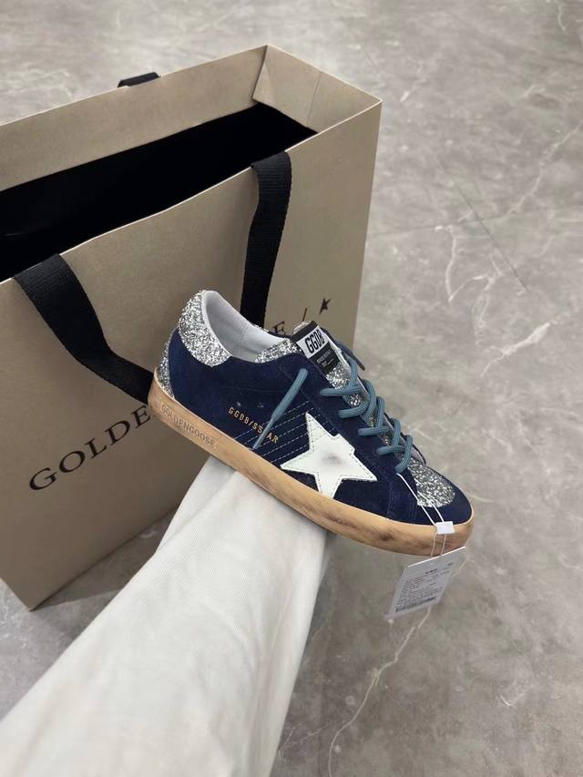 字母黄底紫蓝色情侣款.代购原版复刻高版本！低端勿扰 Ggdb Star黄金鹅脏脏鞋高版本男女同款情侣鞋 2025新款小脏鞋爆款四季单鞋Golden Gse De