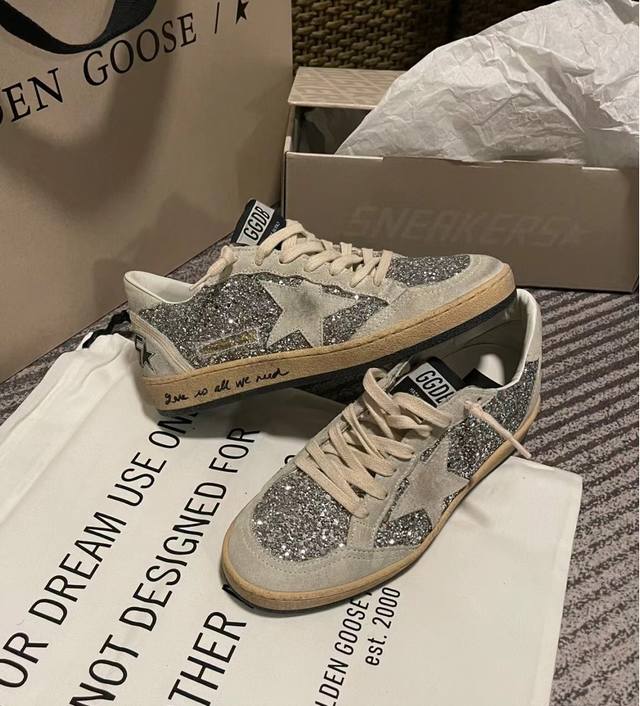 长期做货.订单询价 银灰亮片情侣款顶级代购高版本.低端勿扰 秋冬新款Ggdb小脏鞋双色底厚底板鞋情侣鞋爆款# 此色只支持同色调码. Ggdb Ballstar