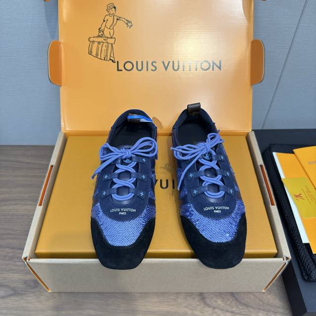Louis Vuitton路易威登驴牌春夏Sneakerina系列 芭蕾运动鞋 德训鞋 休闲便鞋 情侣款 高版本包装 男款70 完美复刻Sneakerina 芭
