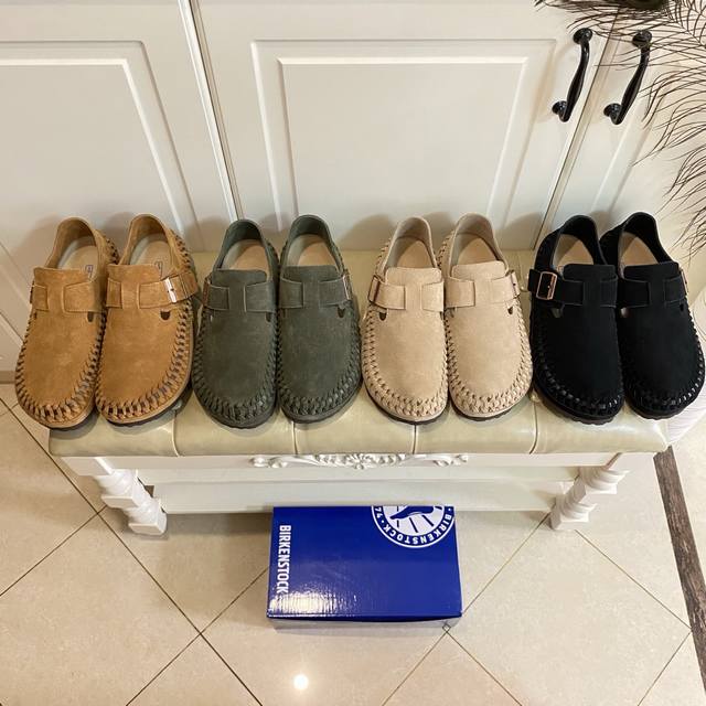 出厂价P ，勃肯Birkenstock情侣款透气单鞋，工艺繁杂，牛猄面，羊皮里，木糠底，36-45码