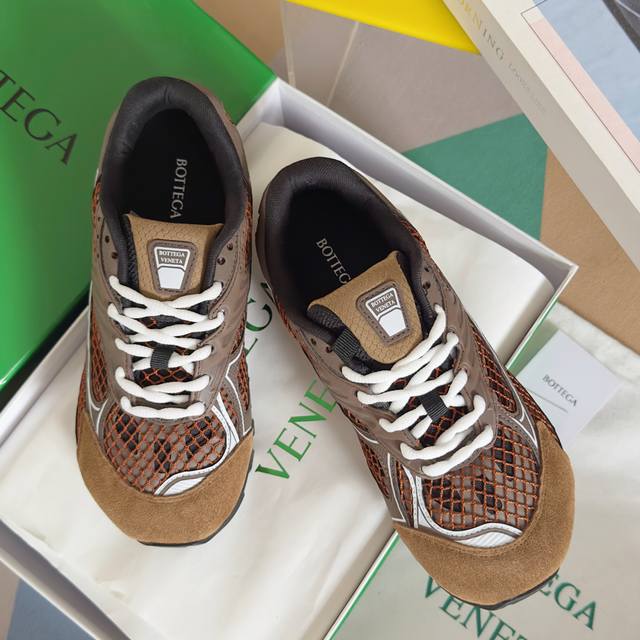顶级版本：情侣款 Bottega Veneta 葆蝶家Bv最新款Orbit系列 情侣款 复古 网面 休闲 运动鞋 跑步 老爹鞋 原版购入开发 做货 Botteg