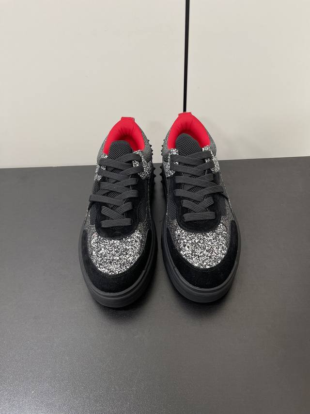 男款 Christian Louboutin 路铂廷Cl铆钉 红底鞋 Astroloubi系列 情侣款 休闲 运动鞋 复古 篮球鞋 板鞋 Astroloubi以