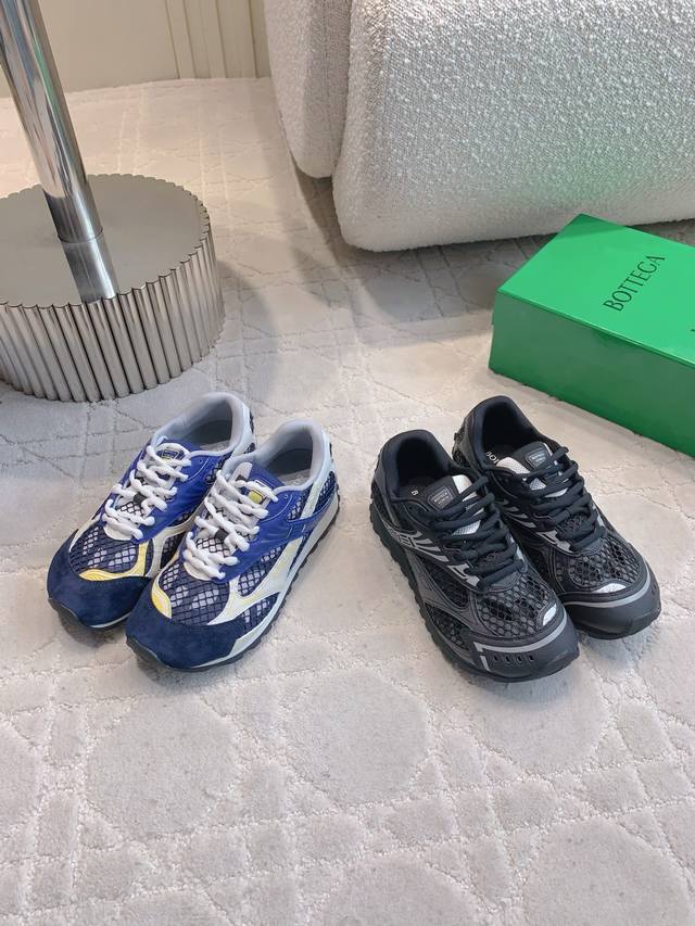 女款 男款 Bottega Venet*新款Orbit网面运动鞋 最全配色 超多明星同款 采用轻质科技网面布料 搭配几何图形外底 王炸系列 高版本 上脚超级酷