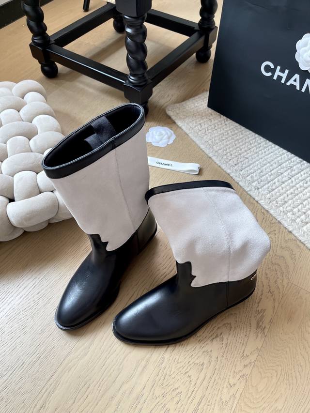 Chanel 25A麂皮绒靴子系列！ 顶级版本！抢先发售 鞋面麂皮 垫脚羊皮 真皮大底 码数：34-41 34 40 41定制不退不换