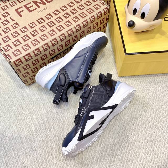 Fendi 芬迪 25Ss春夏新品Flow 男士一脚蹬运动鞋Fendi春夏新款男鞋 Fendi时尚Flow 新色来袭 潮流感十足 优质面料 舒适耐穿 行走间尽显