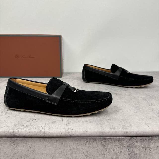 Loropiana 诺悠翩雅 Dot Sole Walk男士莫卡辛鞋 ！重工打造，皮料材质看细节，天花板级，吊打一切市面通货！此绒面牛皮 荔枝纹牛皮革莫卡辛软底