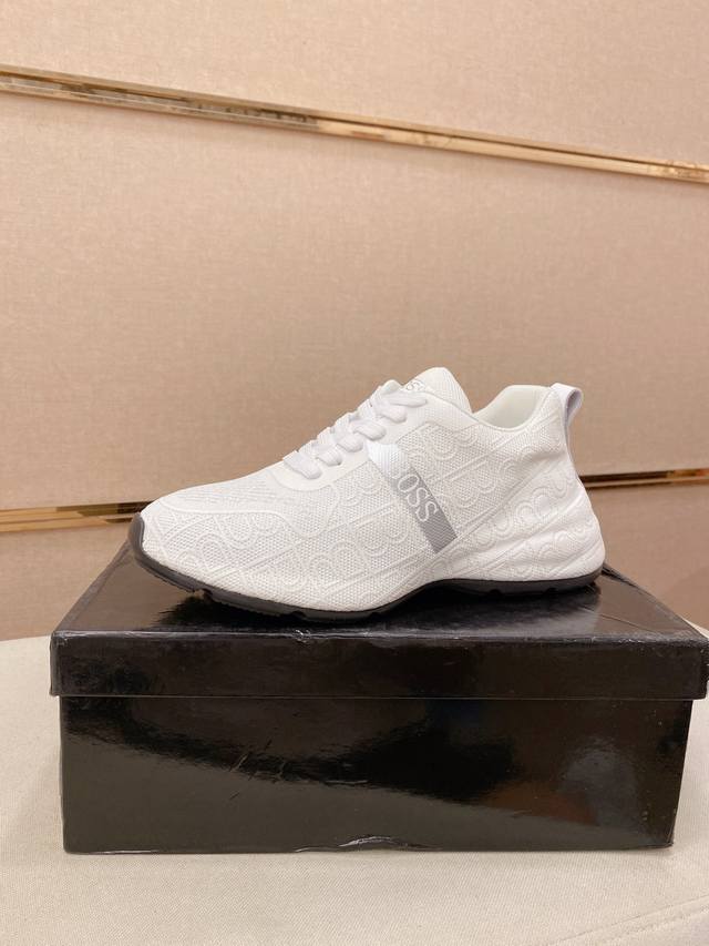 工厂P价 Boss 新款专柜同步发售，鞋面意大利进口滴胶材料工艺全进口网布内里真皮鞋垫，完全1比1复刻，鞋底：原厂特供原版底，独家活动成型底超级舒适，原厂跟单货