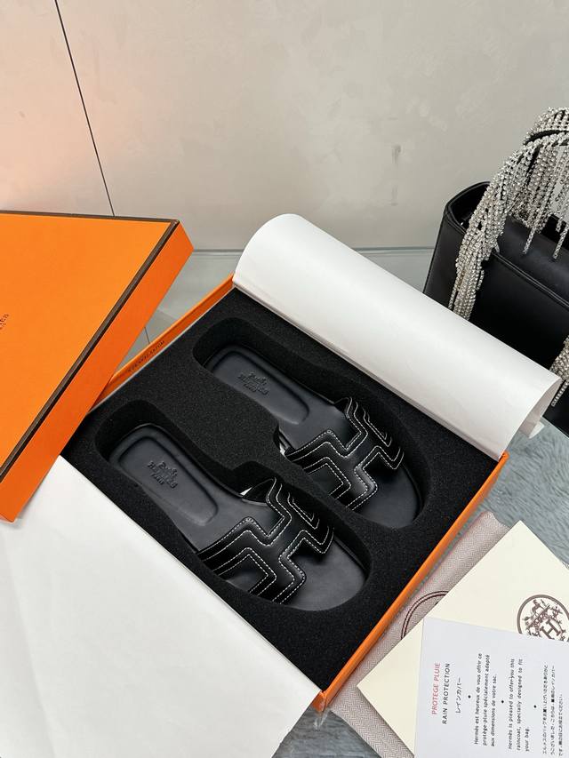 工厂P价P： 爱马仕H拖全网优势放货外单最爱的一款大厂手工 跑量款 精致工艺 爱马仕H拖鞋 手工货2025新色，中底全包，全新改版 HermèS 包装升级，版型