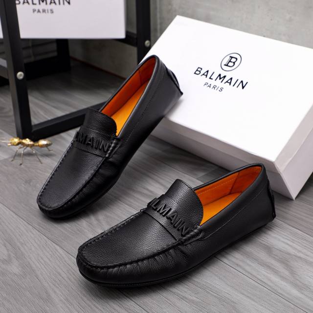 调工厂P价 男装男鞋 运动原单商品商标： Balmain 套脚鞋正码码数: 38-44商品材料：精选牛皮鞋面，进口猪皮内里。原版大底