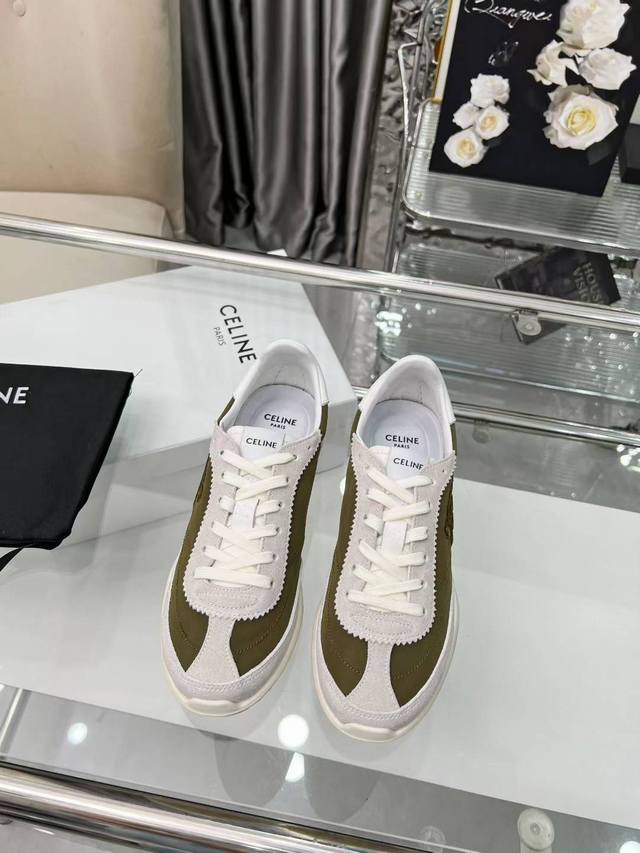 工厂P价 女装女鞋 运动原单 Celine 赛琳2025新品 凯旋门运动休闲鞋 低帮复古鞋 35-41