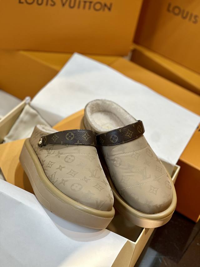 2025最新款绒里工厂P价 Louisvuitt On Fw. New Arrival～L V Aspen 水台拖鞋L家 最新拖鞋新品经典Monogram老花压