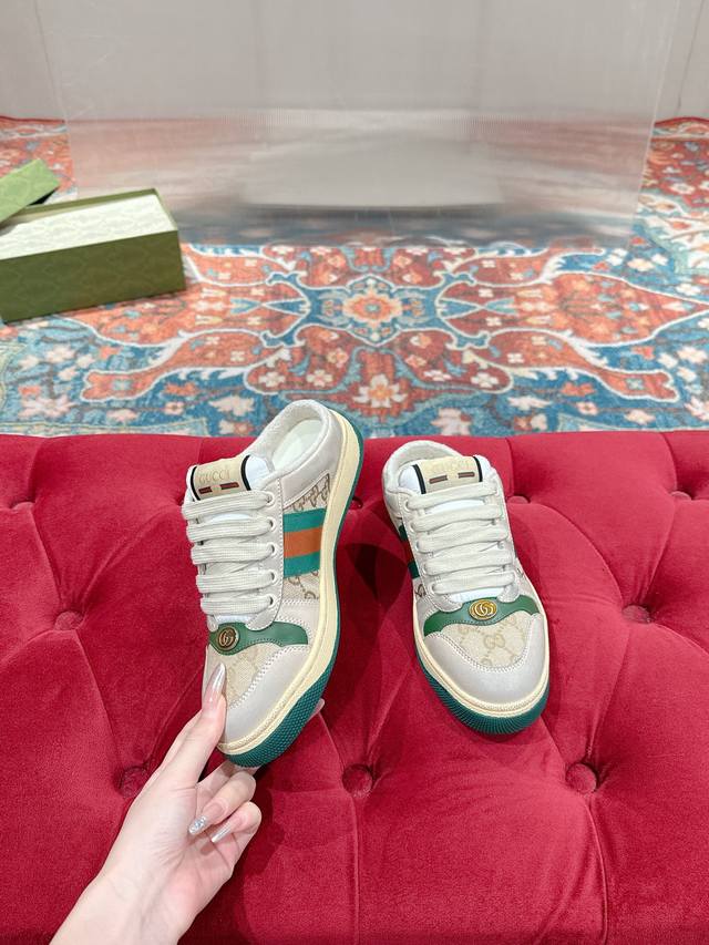 女 男 Gucci 代购版本Gg系列做旧小脏鞋-爆款来袭！十转九卖必上款现货！现货！现货！新色加推-市场终极版本！购原版开发 .面料 材质 大底 细节任意对比！