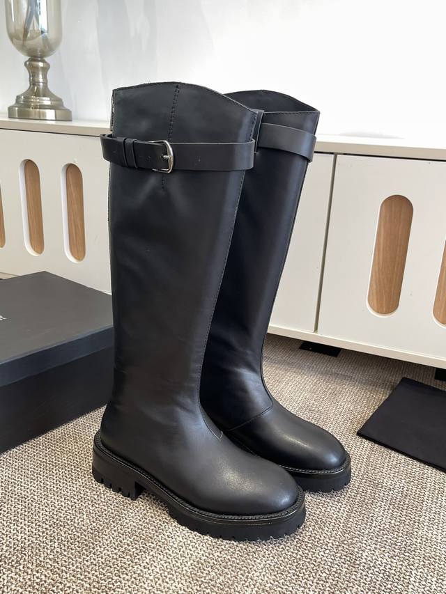 Ann Demeulemeester 官网Jay Boots骑士靴长 升级版-顶级全新呈献 优选进口小牛粒面皮：经典暗亮黑蜡感风格 100% Zp对比做货，An