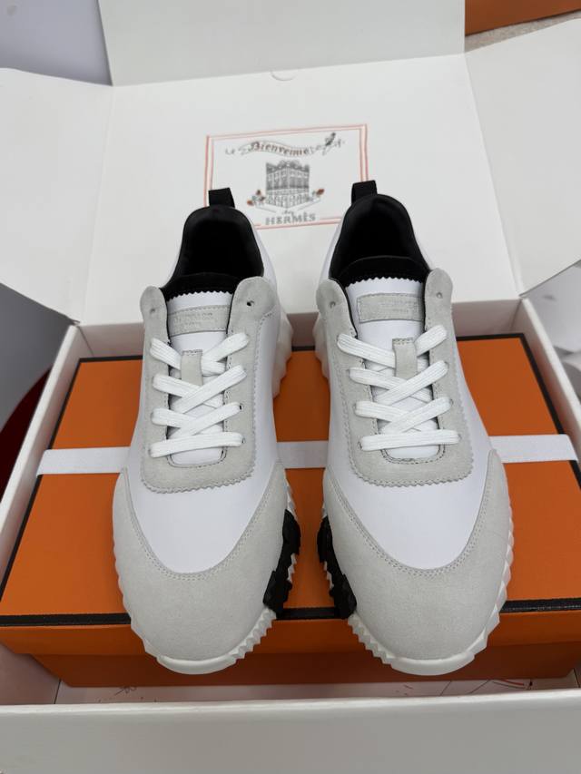 代购级别 Hermes Ss25 New Arrival～专柜大热情侣款，H家配货首选鞋履！这双 Bouncing Sneaker是爱马仕经典款每一季都会出很多